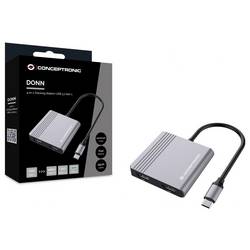 Conceptronic USB-C® dokovací stanice DONN13G 4-in-1 MST Docking Station USB 3