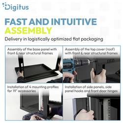 Digitus DN-37103 19 skříň pro datové sítě 7 U černá, černá (RAL 9005)