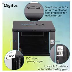 Digitus DN-37103 19 skříň pro datové sítě 7 U černá, černá (RAL 9005)
