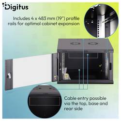 Digitus DN-37103 19 skříň pro datové sítě 7 U černá, černá (RAL 9005)