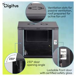 Digitus DN-37105 19 skříň pro datové sítě 9 U černá (RAL 9005)
