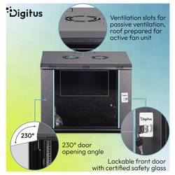 Digitus DN-37107 19 skříň pro datové sítě 9 U černá, černá (RAL 9005)