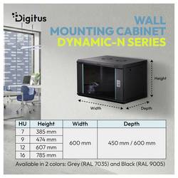 Digitus DN-37107 19 skříň pro datové sítě 9 U černá, černá (RAL 9005)