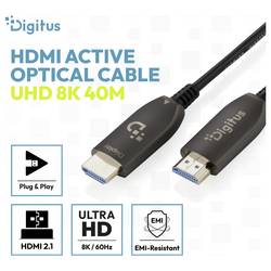 Digitus HDMI kabel Zástrčka HDMI-A 40 m černá AK-330126-400-S 8K UHD, 4K UHD HDMI kabel