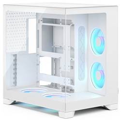 Fractal Design Geh Pop 2 Vision White RG midi tower PC skříň bílá 4 předinstalované LED ventilátory, prachový filtr, boční okno