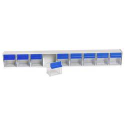 Hünersdorff 460300 otevřený skladovací box, MultiStore, (d x š x v) 64 x 601 x 76.5 mm, světle šedá, 1 ks