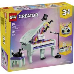 31392 LEGO® CREATOR Dekorační klavír s kočkou; 3 možností sestavení: Klavír, rádio nebo gramofon