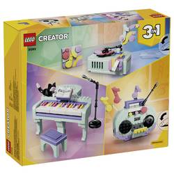 31392 LEGO® CREATOR Dekorační klavír s kočkou; 3 možností sestavení: Klavír, rádio nebo gramofon