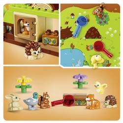 10480 LEGO® DUPLO® Lesní zvěř; hus s hrací matkou, Igel, kachny, veverky, zajíc, pták a liška