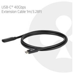 club3D Kabel USB-C USB-C ® zástrčka 1 m černá CAC-2502