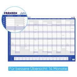 Franken PKV100227 psací podložka roční plán 2027 bílá, modrá (š x v) 910 mm x 610 mm 1 ks PKV100227