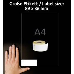Avery-Zweckform etikety v roli kompatibilní náhradní DYMO, Seiko 99012, S0722400 89 x 36 mm papír bílá 260 ks trvalé Adresní nálepky ASS0722400