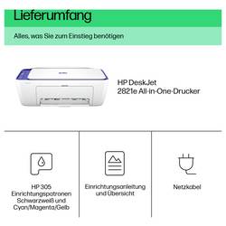 HP Deskjet 2821e All-in-One multifunkční tiskárna inkoustová A4