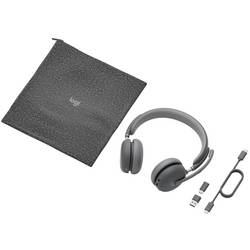 Logitech LOGI HEADSET Zone Wireless 2 UC GRAPHITE sluchátka otevřená (On Ear) Bluetooth® grafit Potlačení hluku headset telefon