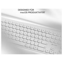 Alogic Echelon Extend Bluetooth Wireless bezdrátový klávesnice německá, QWERTZ bílá