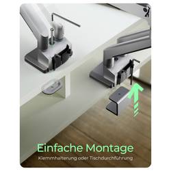 ICY BOX Monitorständer für zwei Monitore držák na stůl pro monitor 2 Displej: (s) 81,3 cm (32) šedá, stříbrná