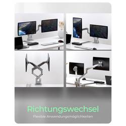 ICY BOX Monitorständer für zwei Monitore držák na stůl pro monitor 2 Displej: (s) 81,3 cm (32) šedá, stříbrná