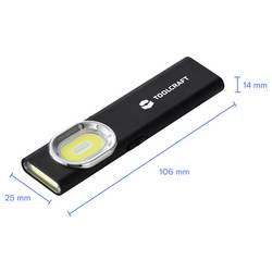 TOOLCRAFT LED kapesní svítilna, pracovní svítidlo TC 200 AC, 400 lm, TO-11105787
