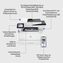 HP LaserJet Pro MFP 4102 fdw multifunkční tiskárna laserová černobílá A4 tiskárna, skener, kopírka, fax Bluetooth®, duplexní, LAN, Wi-Fi, USB