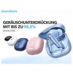 Anker Soundcore Liberty 4 NC sluchátka otevřená (On Ear) Bluetooth® stereo bílá Potlačení hluku voděodolná, Nabíjecí pouzdro