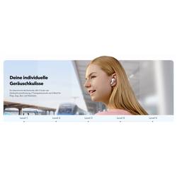 Anker Soundcore Liberty 4 NC sluchátka otevřená (On Ear) Bluetooth® stereo bílá Potlačení hluku voděodolná, Nabíjecí pouzdro