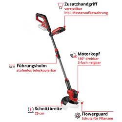 Einhell GE-CT 18/25-1 Li-Solo akumulátor Akumulátorová strunová sekačka bez nabíječky, bez akumulátoru šířka sekání: 250 mm
