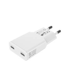 4Smarts USB nabíječka, GaN, USB Power Delivery (USB-PD) , 2x USB-C®, 30 W, Dodávka energie, bílá