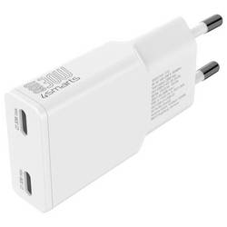 4Smarts USB nabíječka, GaN, USB Power Delivery (USB-PD) , 2x USB-C®, 30 W, Dodávka energie, bílá