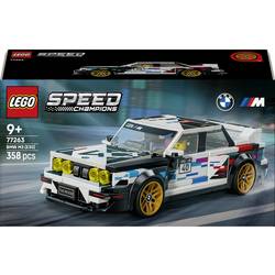 77263 LEGO® SPEED CHAMPIONS BMW M3 (E30); stavebnice; auto BMW na hraní s 1 mini figurkou za volantem; herní sada s vyobrazeným žihadlem; dárek pro děti a