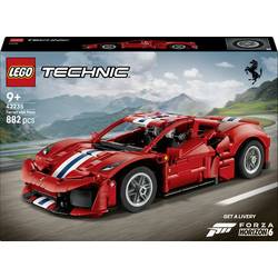 42235 LEGO® TECHNIC Ferrari 488 PSA; hračka pro děti od 9 let; Ferrari-Merch; závodní auto s řízením, diferenciálem a motorem V8 s pohyblivými písty