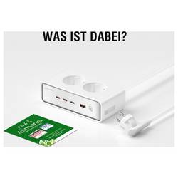 4Smarts nabíjecí adaptér, GaN, USB Power Delivery (USB-PD) , 3x USB-C®, USB A, zásuvka s ochranným kontaktem , 65 W, Quick Charge 3.0, Dodávka energie, bílá