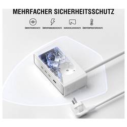 4Smarts nabíjecí adaptér, GaN, USB Power Delivery (USB-PD) , 3x USB-C®, USB A, zásuvka s ochranným kontaktem , 65 W, Quick Charge 3.0, Dodávka energie, bílá
