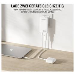 4Smarts USB nabíječka, GaN, USB Power Delivery (USB-PD) , 2x USB-C®, USB A, 65 W, Quick Charge, Dodávka energie, bílá