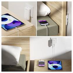 4Smarts USB nabíječka, GaN, USB Power Delivery (USB-PD) , 2x USB-C®, USB A, 65 W, Quick Charge, Dodávka energie, bílá