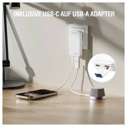 4Smarts USB nabíječka, GaN, USB Power Delivery (USB-PD) , 2x USB-C®, USB A, 65 W, Quick Charge, Dodávka energie, bílá