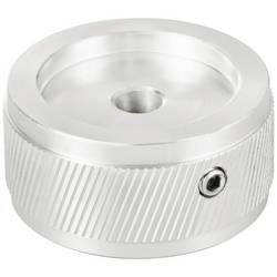 TRU COMPONENTS TC-11613824 otočný knoflík s označením stříbrná (Ø x v) 34 mm x 17 mm hliník 1 ks