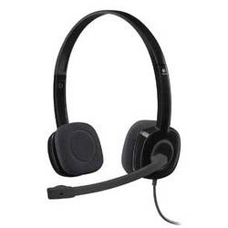 Logitech H151 Headset otevřená (On Ear) kabelová stereo černá Redukce šumu mikrofonu, Potlačení hluku regulace hlasitosti, Vypnutí zvuku mikrofonu Počítače