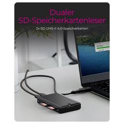 ICY BOX IB-CR602M-C31 Pouzdro pro SSD M.2 USB-C™ (USB 3.2 Gen 2) 10 GBit/s M.2 PCIe NVMe, M.2 SATA 2280 61154