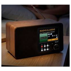Albrecht DR 863 27863 Akumulátorové rádio, DAB+, FM, funkce alarmu, hnědá, černá