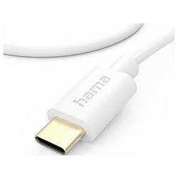 Hama Nabíjecí kabel USB USB 2.0 USB-C ® zástrčka 1 m bílá Pozlacený 00201590
