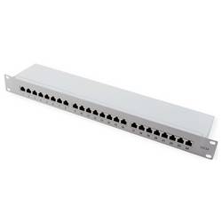 Value 26.99.0365 24 portů síťový patch panel 483 mm (19) CAT 6A 1 U šedá osazený