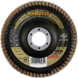 Rhodius 210182 LSK FK vějířový brusný kotouč Průměr 125 mm Ø otvoru 22.23 mm Zrnitost 40 nerezová ocel 1 ks
