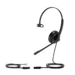 Yealink YHS34 Mono Headset otevřená (On Ear) kabelová mono černá Potlačení hluku, Redukce šumu mikrofonu headset, Funkce ochrany sluchu, monofonní, čelový