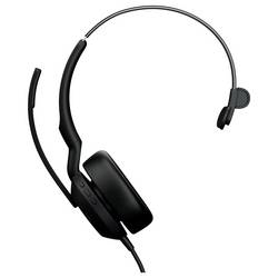 Jabra Evolve2 50 UC monaural USB-C Headset otevřená (On Ear) kabelová mono černá Potlačení hluku headset telefon