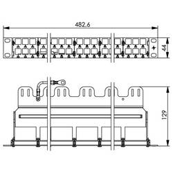 Telegärtner 100021503 19 neosazený modulární nosič 483 mm (19) CAT 8.1 1 U stříbrná neosazený