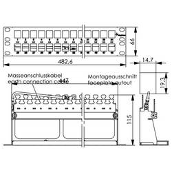 Telegärtner 100021507 19 neosazený modulární nosič 483 mm (19) CAT 6A 1.5 U černá neosazený