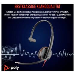 HP Blackwire C3210 sluchátka otevřená (On Ear) černá