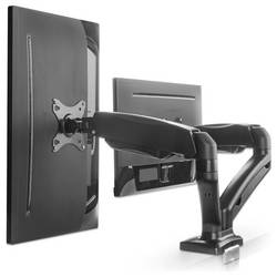 Manhattan 462501 držák na stůl pro monitor 2 Displej: (s) 43,2 cm (17) - 81,3 cm (32) černá Formát na výšku, nastavitelná výška, Formát na šířku, nakláněcí,
