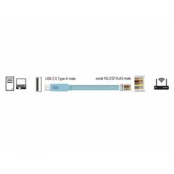 Delock USB adaptér USB 1.1, USB 2.0 USB-A zástrčka, konektor rj45 2.00 m modrá 64185