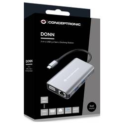 Conceptronic USB-C® dokovací stanice Conceptronic DONN21G - Dockingstation - USB-C 3.2 Gen 1